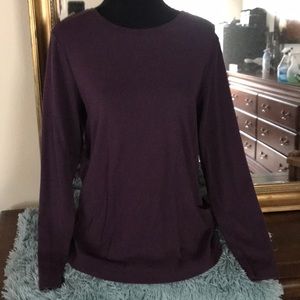 XL plum cotton long sleeve shirt